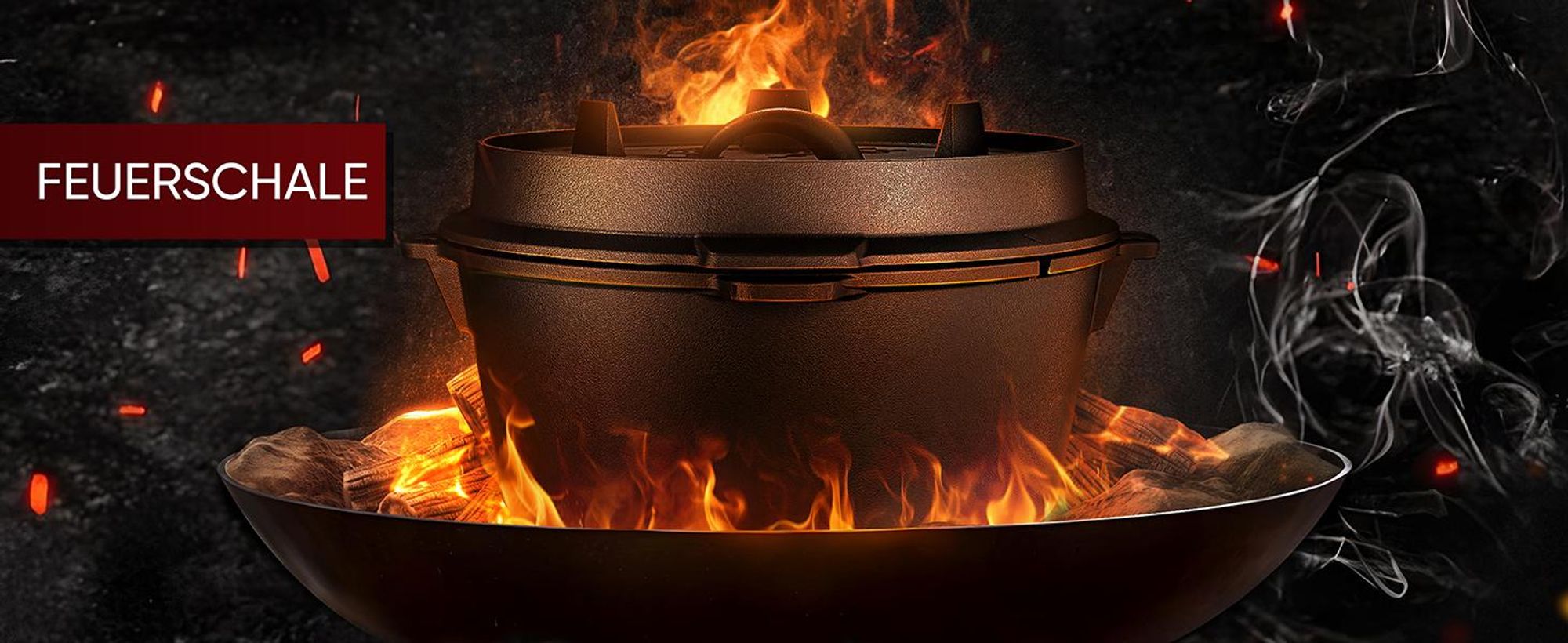 Dutch Oven über offenem Feuer – ideal fürs Outdoor-Cooking & Camping-Gerichte.
