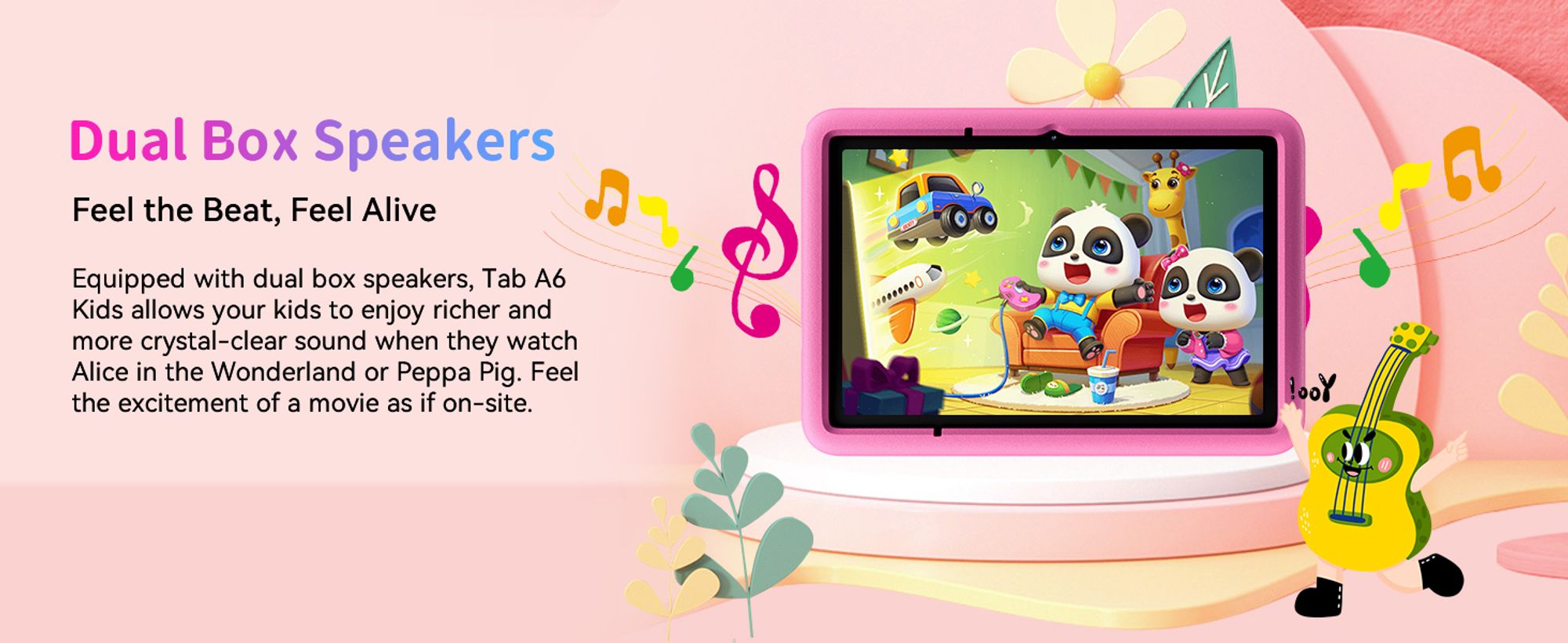 Blackview TabA6Kids Tablet dla dzieci Android 14, 12 GB RAM + 128 GB ROM (1 TB TF) Ośmiordzeniowy tablet dla dzieci, 10 cali HD 1280 * 800, Widevine L1, 5100 mAh
