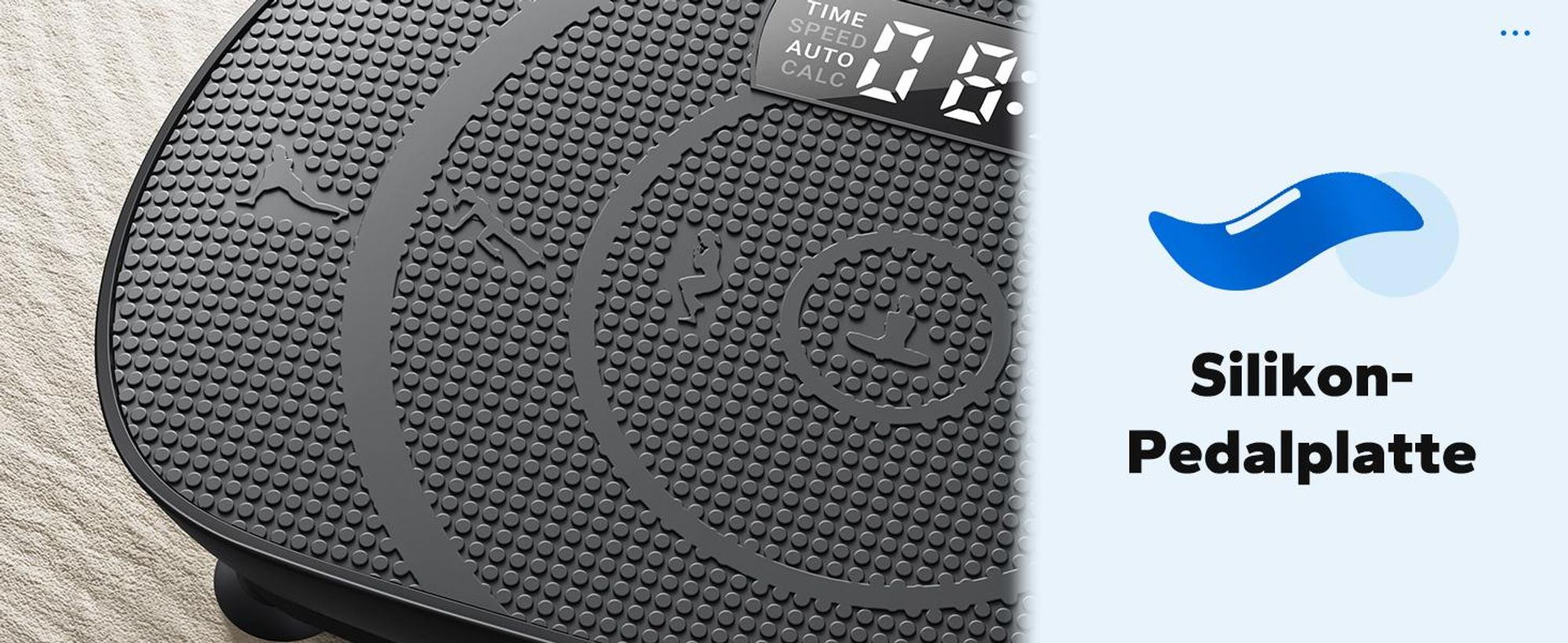 Vibrationsplatte – Mini-Vibrationsplattform mit LED-Display, mit Fernbedienung, für Ganzkörpertraining zu Hause, bis 136 kg