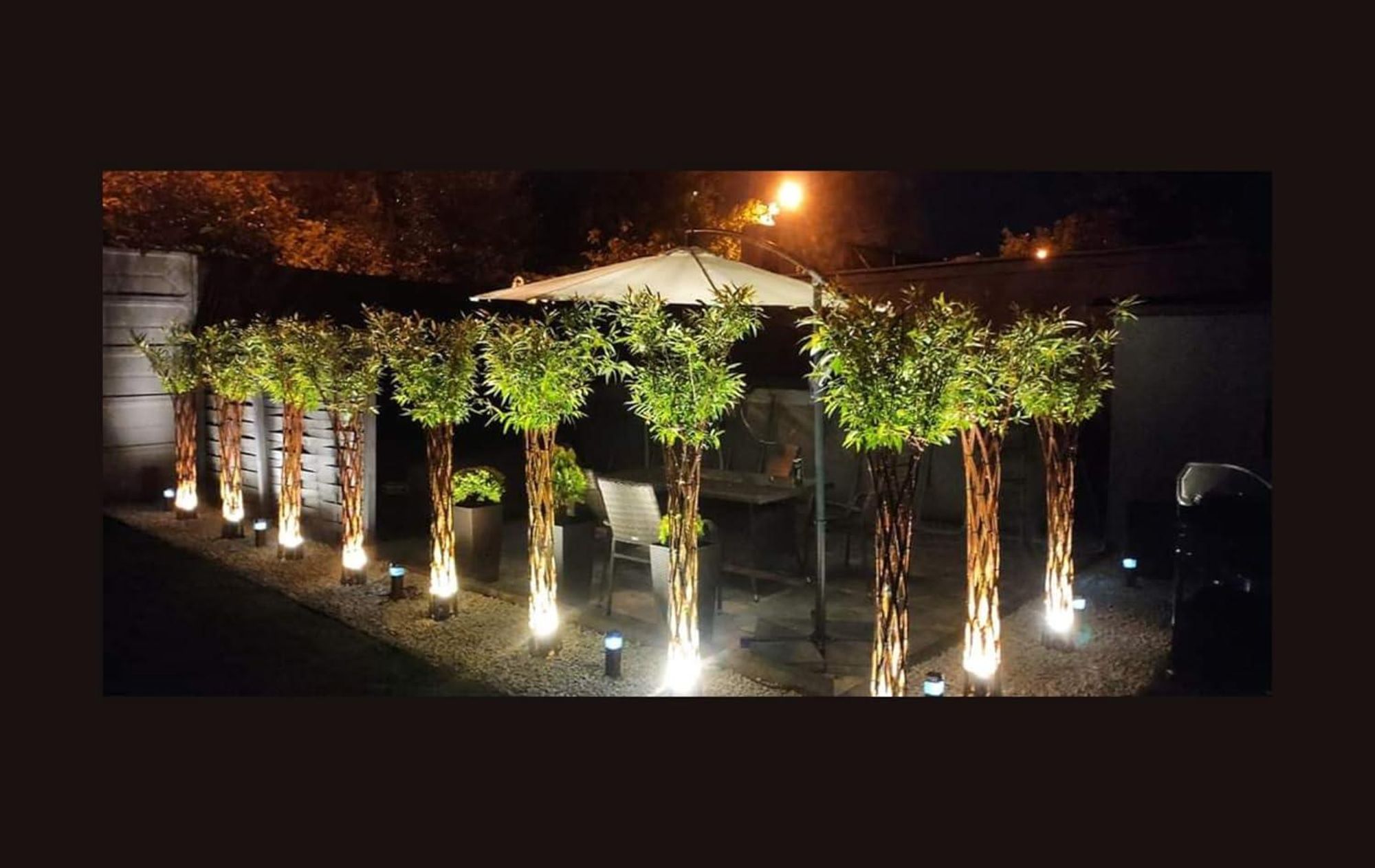 Geflochtener Weidenbaum 180 cm Geflochtene Weide - Dekoration für Terrasse und Garten Junge Weidentriebe