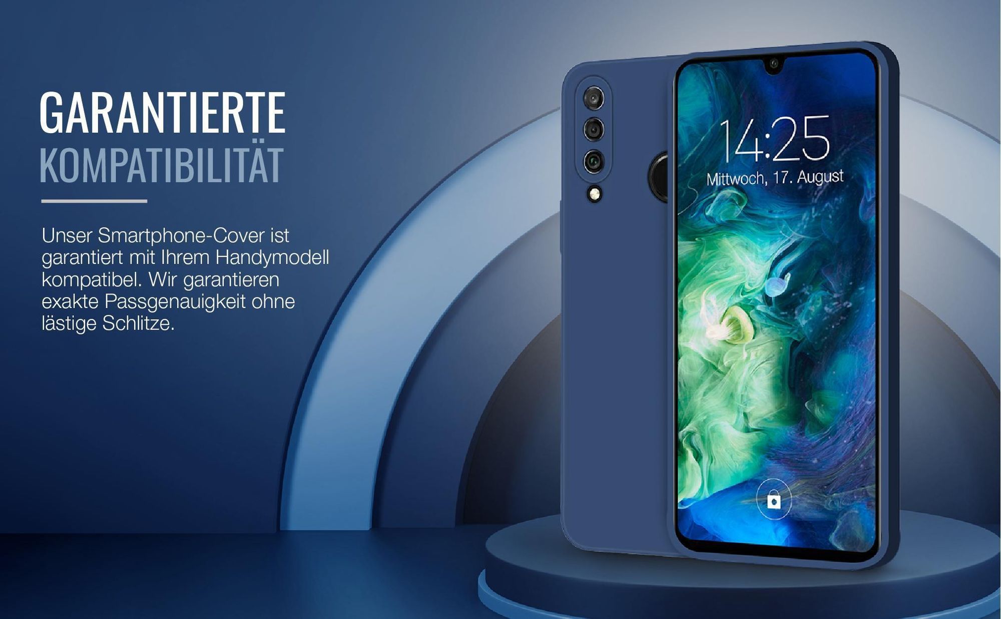 Exakt passgenaues Smartphone Backcover in Blau für Huawei P30 Lite