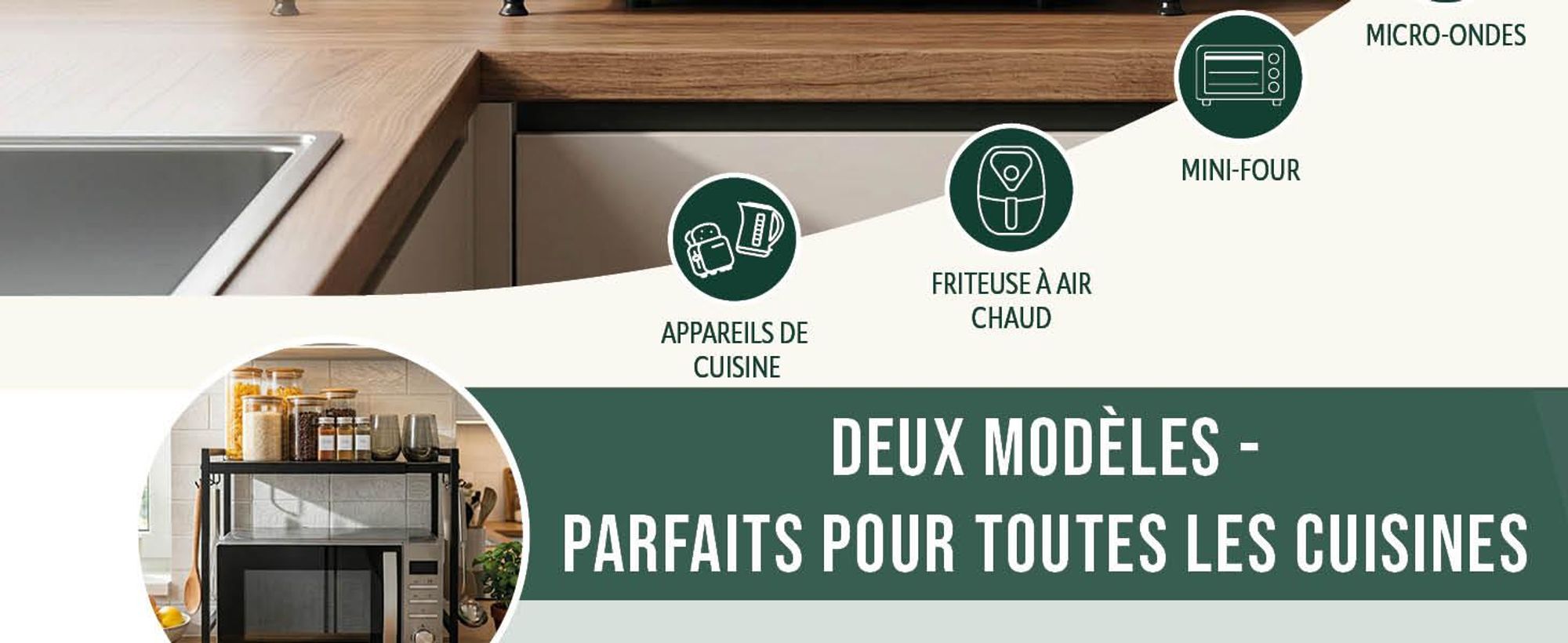 Étagère pour micro-ondes de cuisine