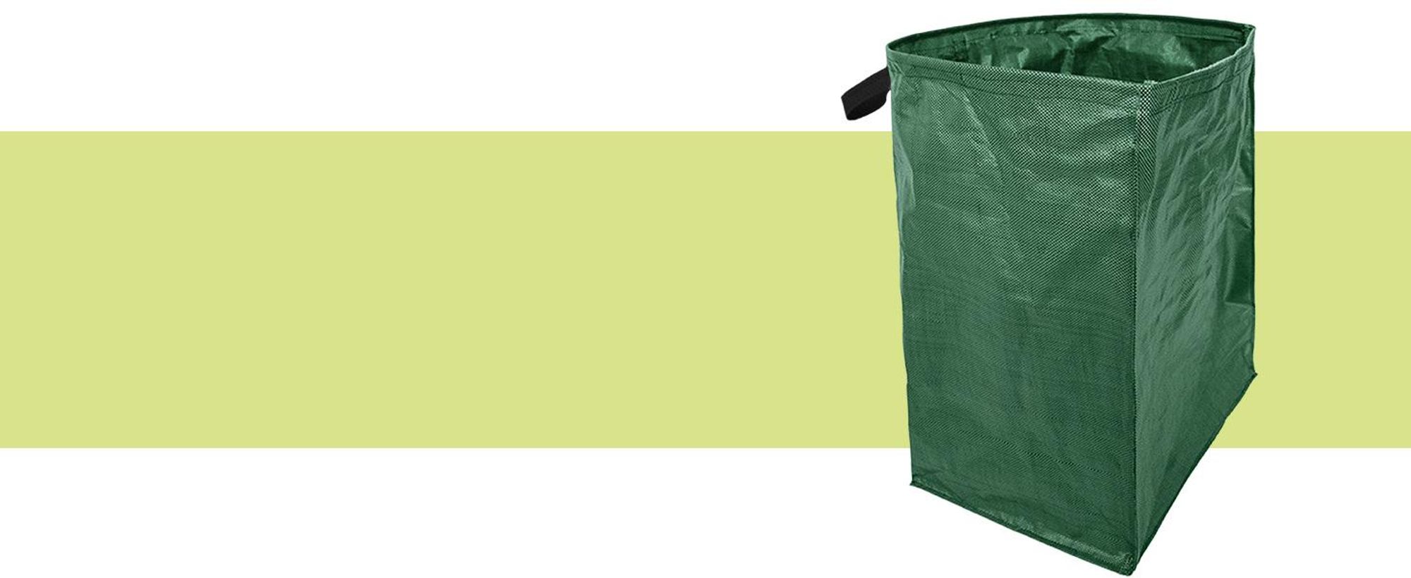 KRUMAD Gartensack 200L Laubsack mit 2 Griffen Gartenabfallsack aus Robustem Polypropylen 56x43x76 cm Faltbar Wetterfest Für Laub Gras Äste
