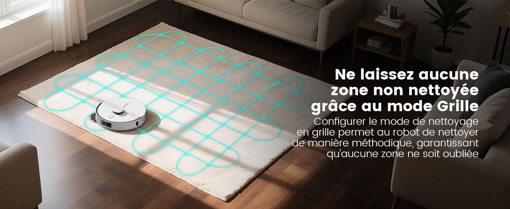 Robot aspirateur AIRROBO L60+ avec fonction de lavage, vidage automatique du bac à poussière, navigation LiDAR, 12 000 Pa, adapté aux tapis et aux poils d'animaux