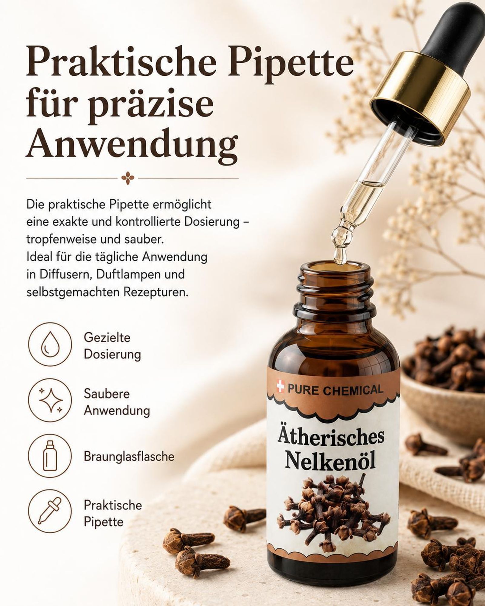 PURE CHEMICAL | Nelkenöl Ätherisch 100ml