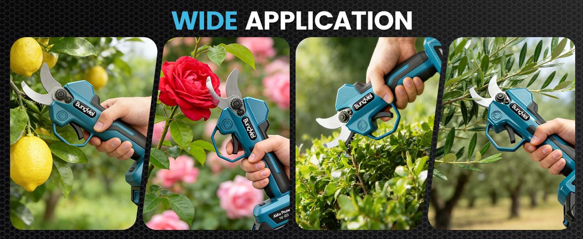 Akku-Astschere Bürstenloser Motor, Elektrische Gartenschere kompatibel mit Makita 18V Akku, mit 2x 2Ah Akku, 28-45mm Schnittdurchmesser für Zweige
