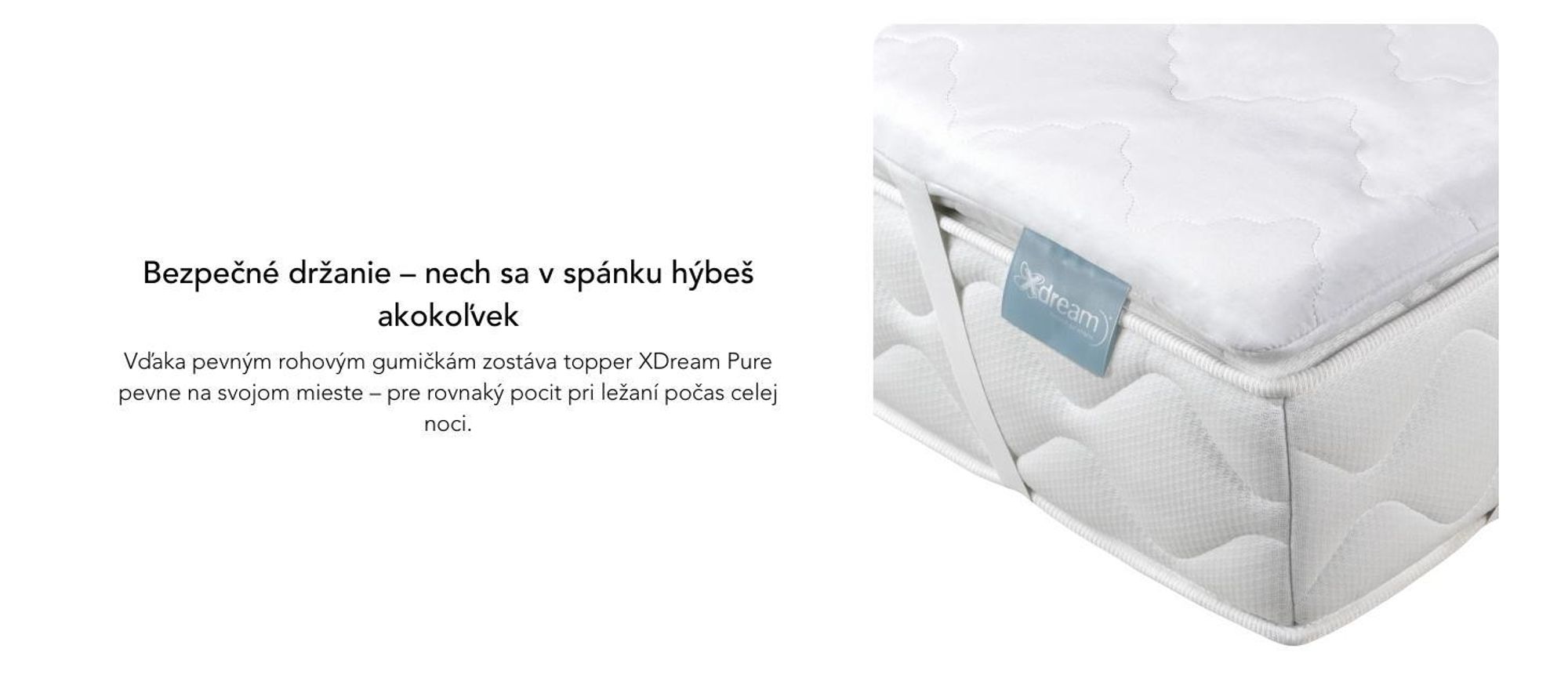 Ergonomický topper zo studenej peny | 180 x 200 | pre všetky matrace | XDREAM Pure matracový topper