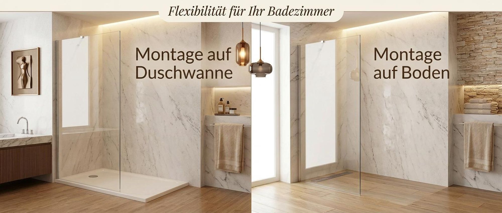 Walk in Dusche Duschabtrennung 75 x 185 cm Duschwand Seitenwand Duschtrennwand 6mm NANO klares Glas SB