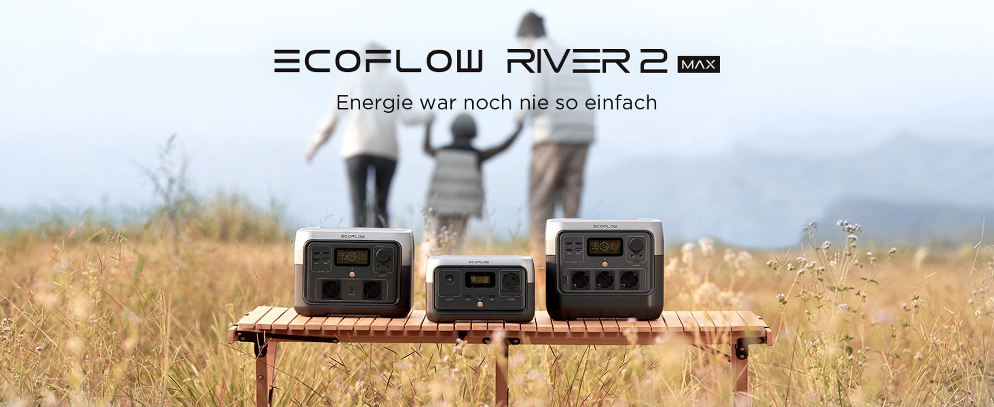 EF ECOFLOW Tragbare Powerstation RIVER 2 MAX, 512Wh Solargenerator(Generalüberholt)