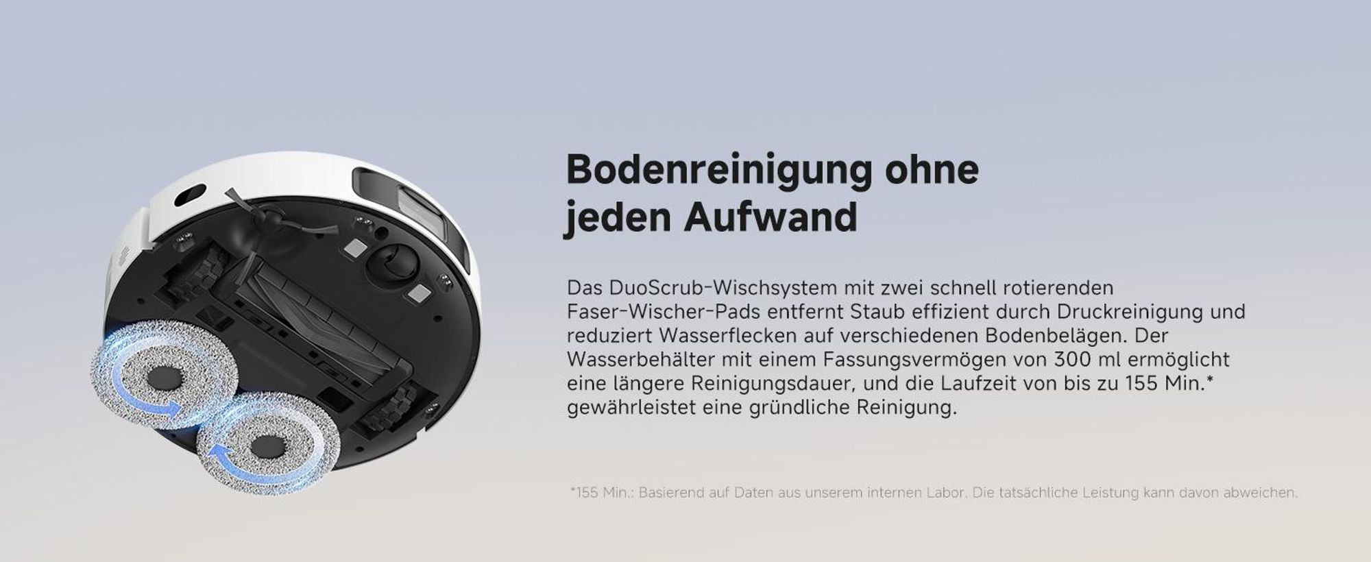 Dreame L10s Pro Gen3 Roboter Saugroboter Mit Wischfunktion,13000Pa Saugleistung,Intelligentes DuoScrub-Mop,7mm Auto-Lift,Teppichreinigung,5200mAh,Weiß