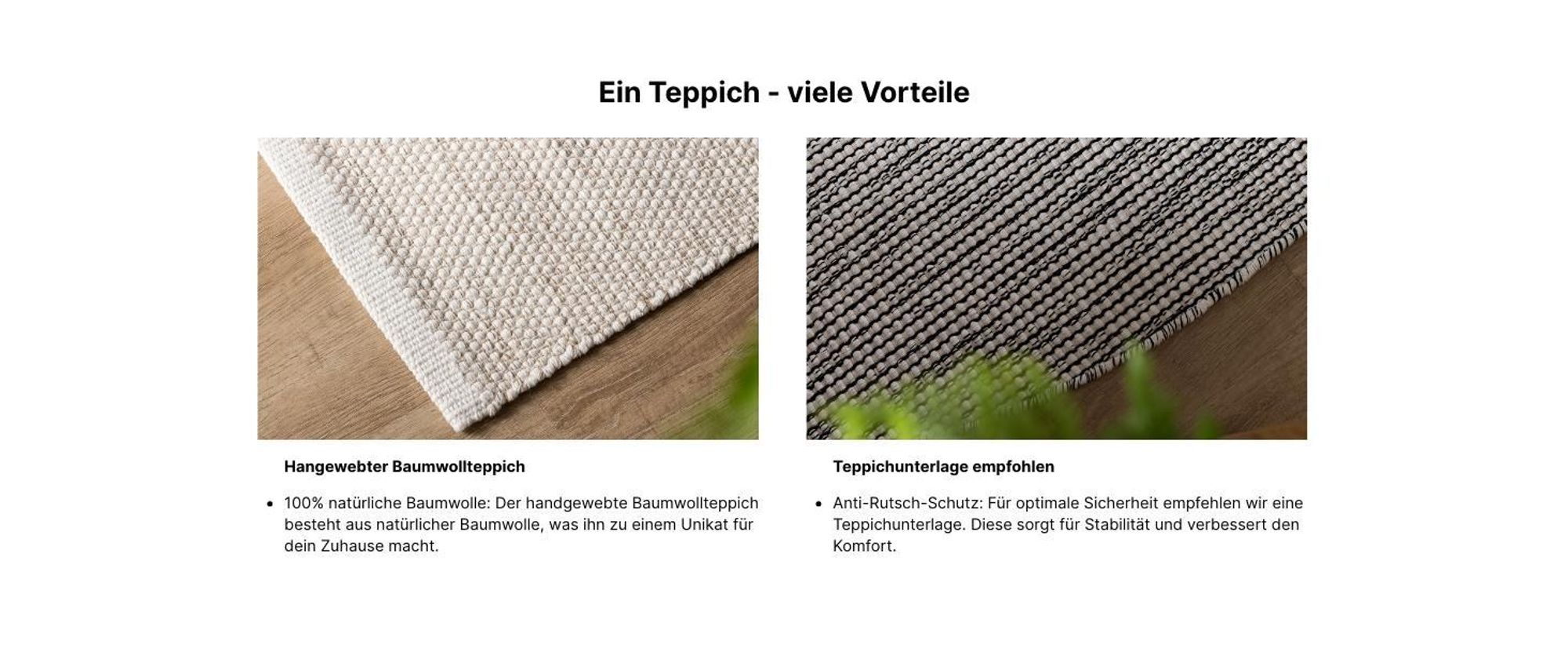 Interiyou Baumwollteppich Riga Cream ø 120 cm rund