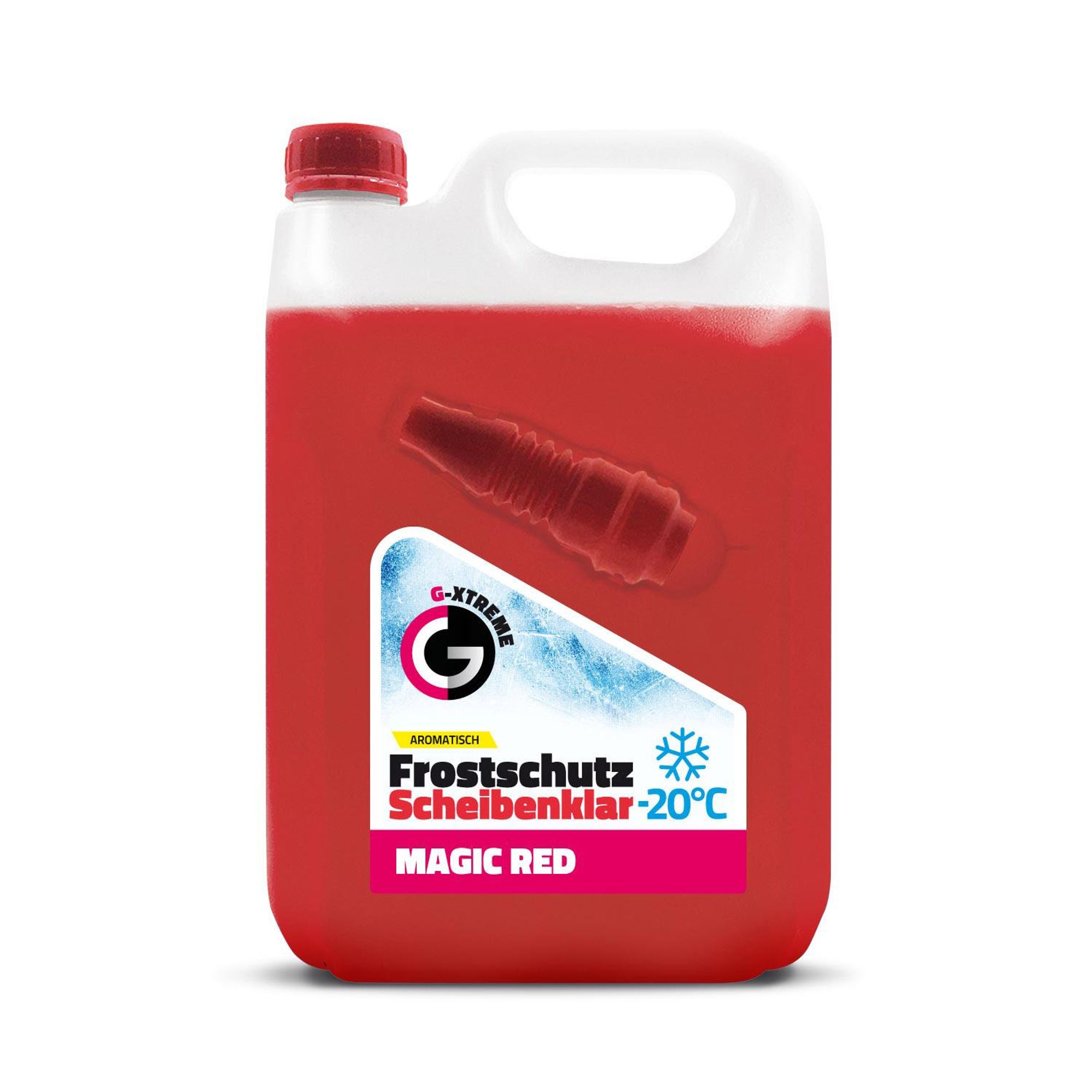 Scheibenfrostschutz mit Magic Red Duft | Schlierenfreier und effektiver Scheibenreiniger für den Winter | Gebrauchsfertige frostschutzmittel scheibenwaschanlage | 5L