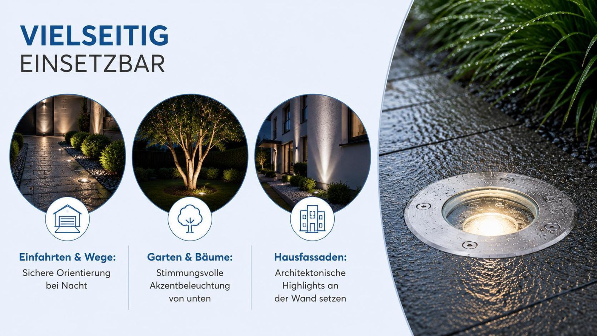 MasterLED Bodeneinbaustrahler GU10 Rund IP67 Edelstahl befahrbar 230V