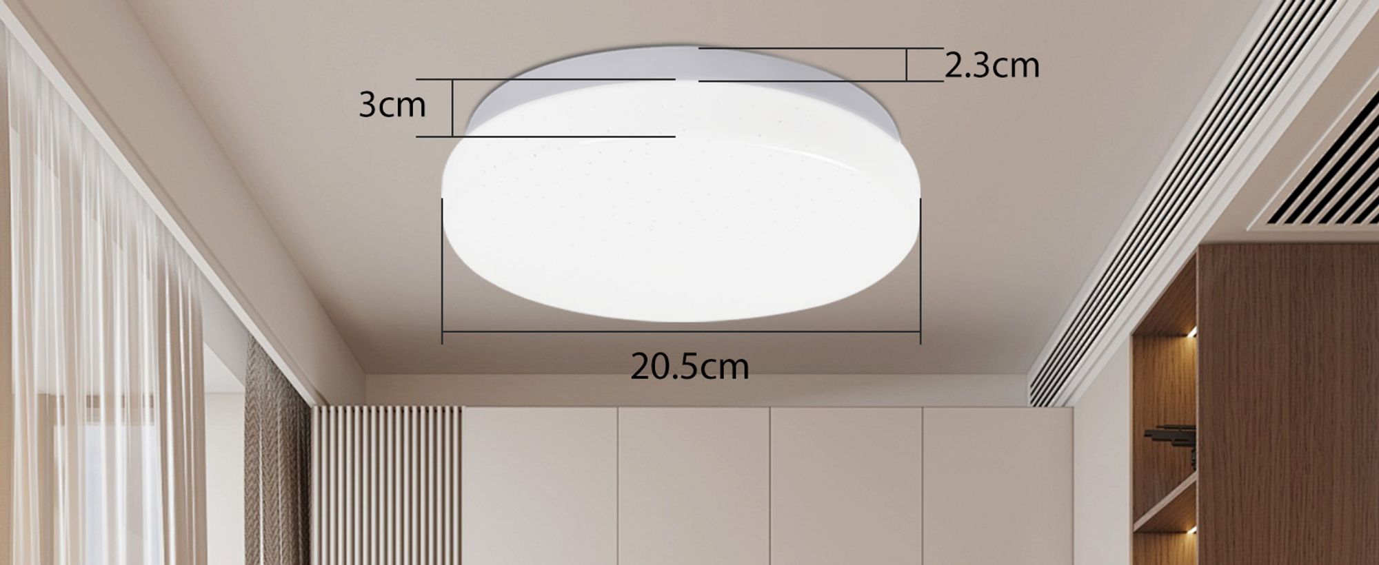 ZMH LED Deckenleuchte Wohnzimmer Modern 12W