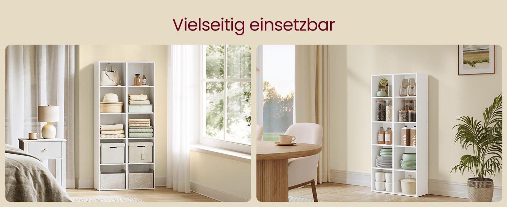 VASAGLE Bücherregal, 5-stöckiges Regal, offenes Aufbewahrungsregal, Standregal, 24 x 30,2 x 134,2 cm, für Wohnzimmer