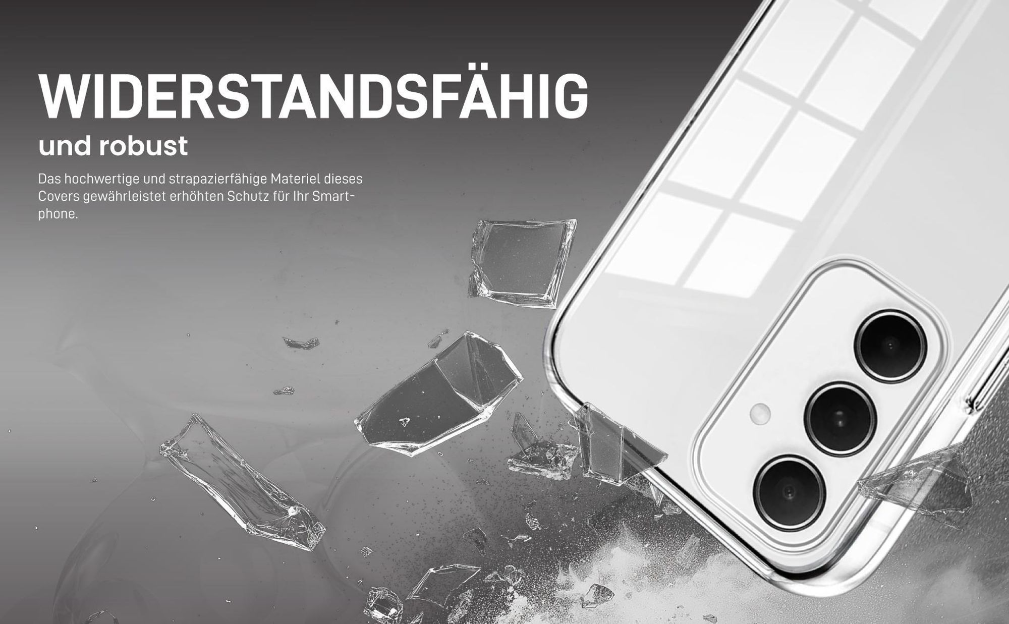 Transparentes Front Back Cover für Samsung Galaxy A15 / A15 5G mit Aufprallschutz