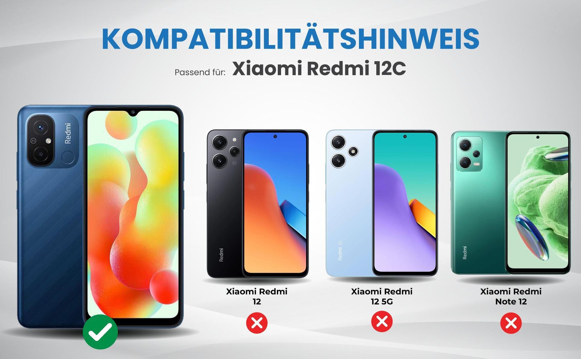 Kompatibilitätshinweise Hülle für Xiaomi Redmi 12C