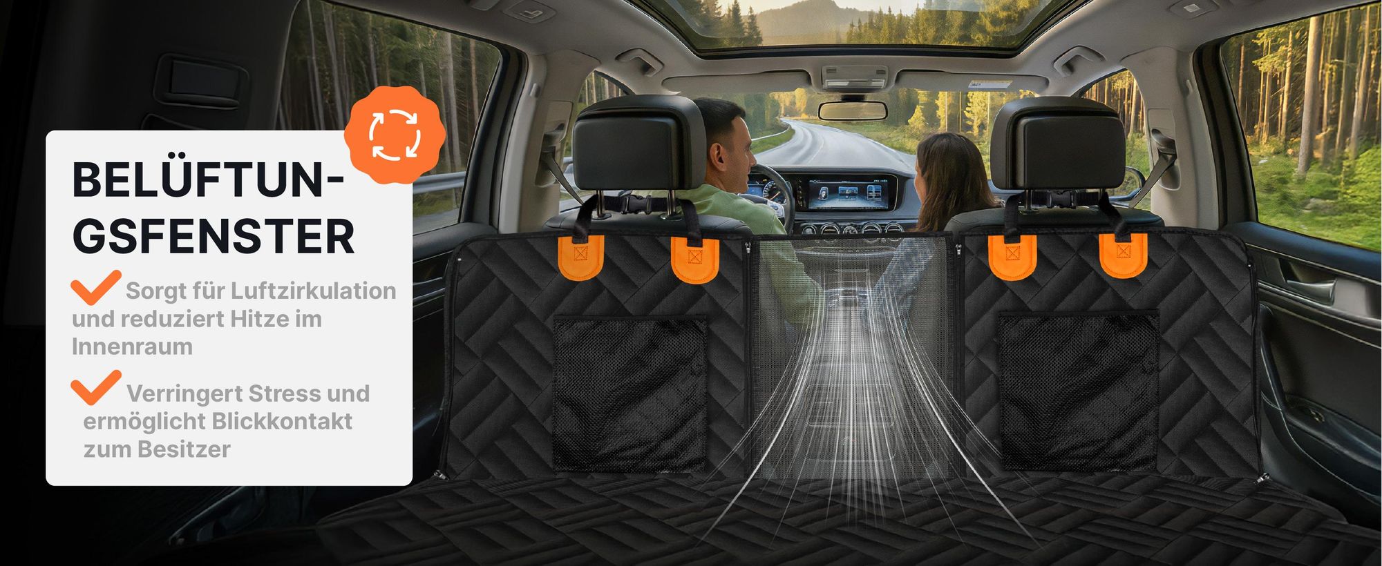 RAGI Hundedecke Auto Rücksitz 127×62 cm – Wasserdichte rutschfeste Autoschondecke mit verstärktem Boden, Seitenschutz und Sicherheitsgurt