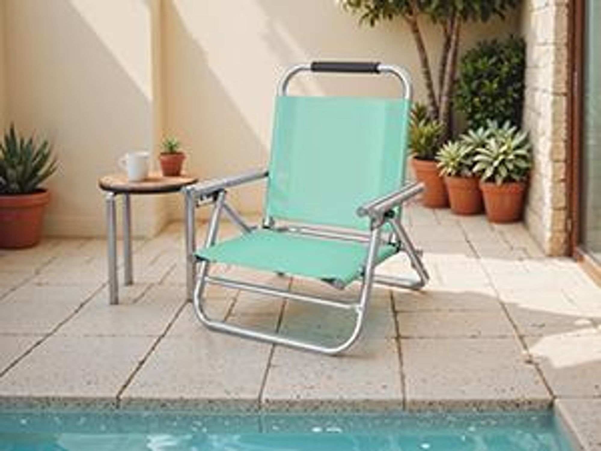 SONGMICS Strandstuhl Campingstuhl Gartenstuhl, mit klappbar, bis 150kg