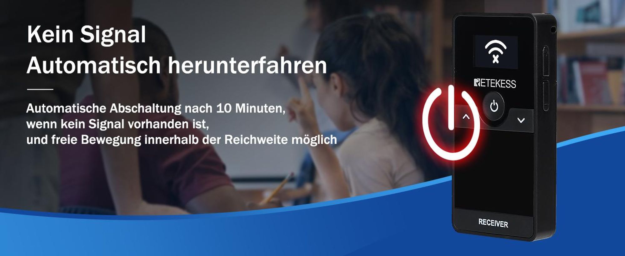 Retekess TT116 Tour guide system , 50-Kanal-Dolmetschersystem, 200 m Lärmreduzierung, Kabelloses Audio System für Tourismus, Kirche, Fabrik, Konferenz