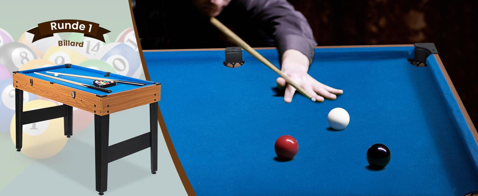 COSTWAY 3 in 1 Spieltisch, Tischkicker mit Tischfußball, Billard & Airhockey, Multifunktionstisch mit Metallrahmen & Zubehör, Kickertsich
