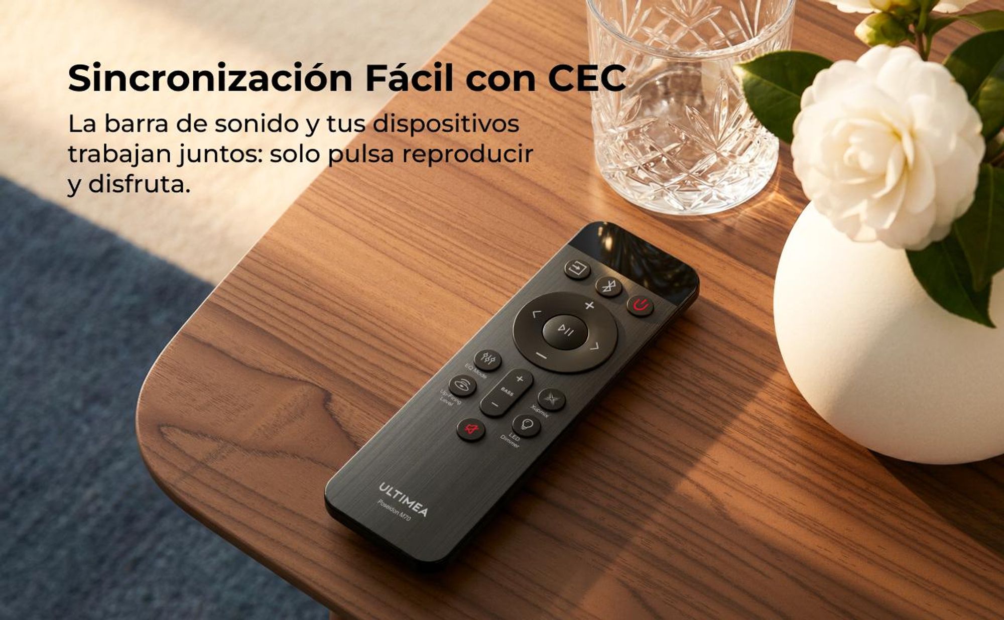 ULTIMEA Poseidon M70: Barra de sonido para TV, 3.1.2 Dolby Atmos, subwoofer inalámbrico de 5,25", HDMI eARC, Bluetooth® 6.0, 312 W de potencia máxima