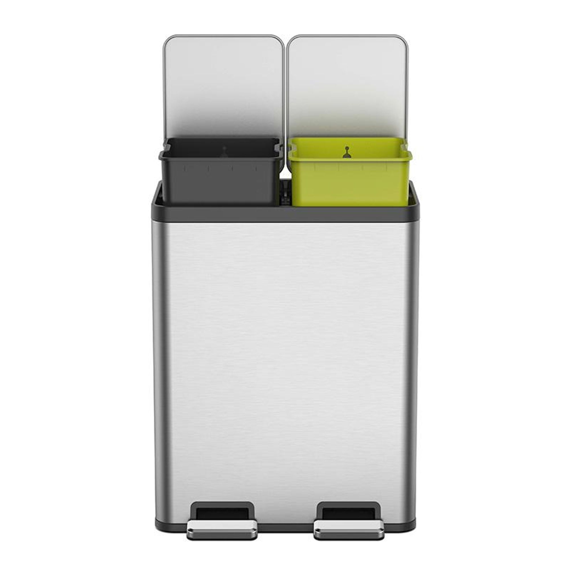 EKO - EcoCasa 1 Treteimer 30+30 Liter - Stainless steel   - Matt Edelstahl