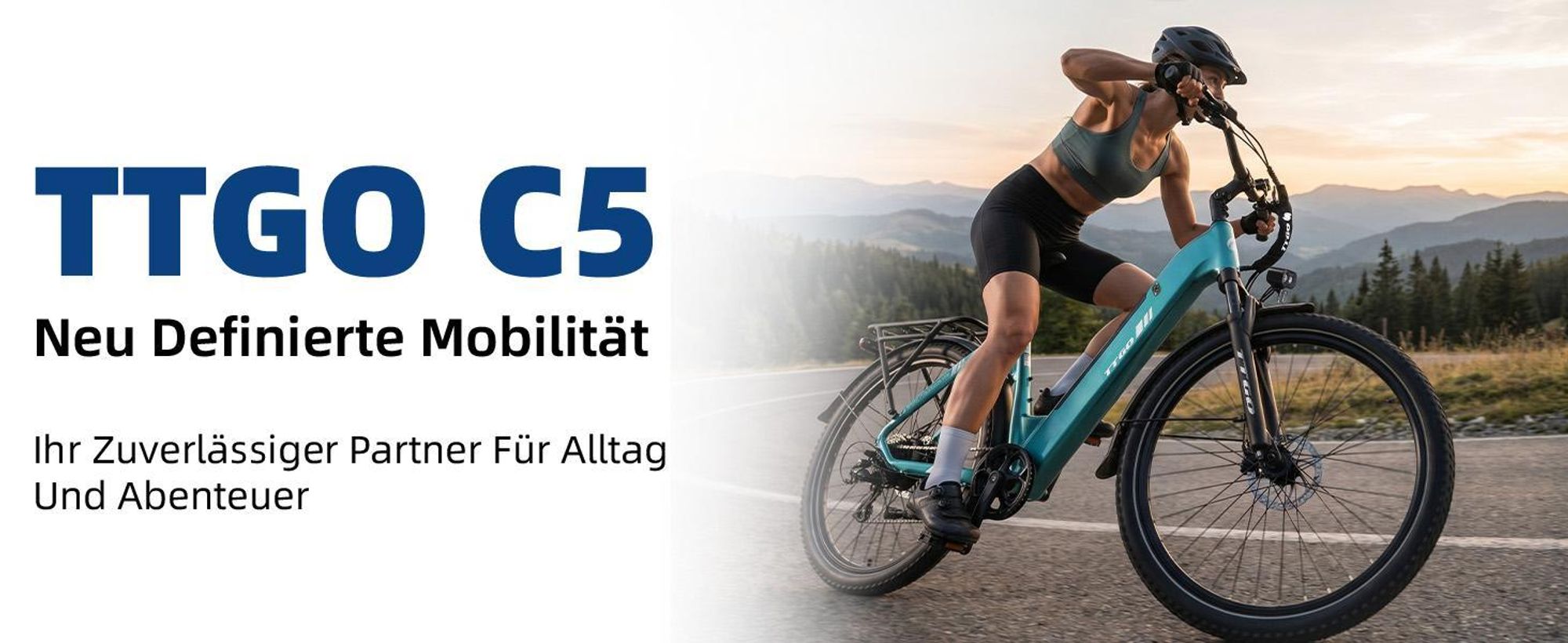TTGO E-Bike 28x2,4 Zoll, 110km, 70 Nm Hinterradmotor, C5, ZOOM Federsattelstütze 7 Gang Shimano 648 Wh Tiefeinstieg, Pedelec, Elektrofahrrad Grün
