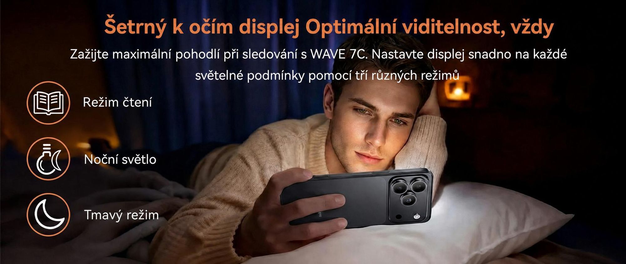 2026 Blackview WAVE 7C – mobilní telefon bez smlouvy, 6,56", Android 16, 16 GB + 64 GB / 2 TB TF, Face ID, 5000 mAh, 32 MP, Dual-SIM, Wi-Fi 5, IP54