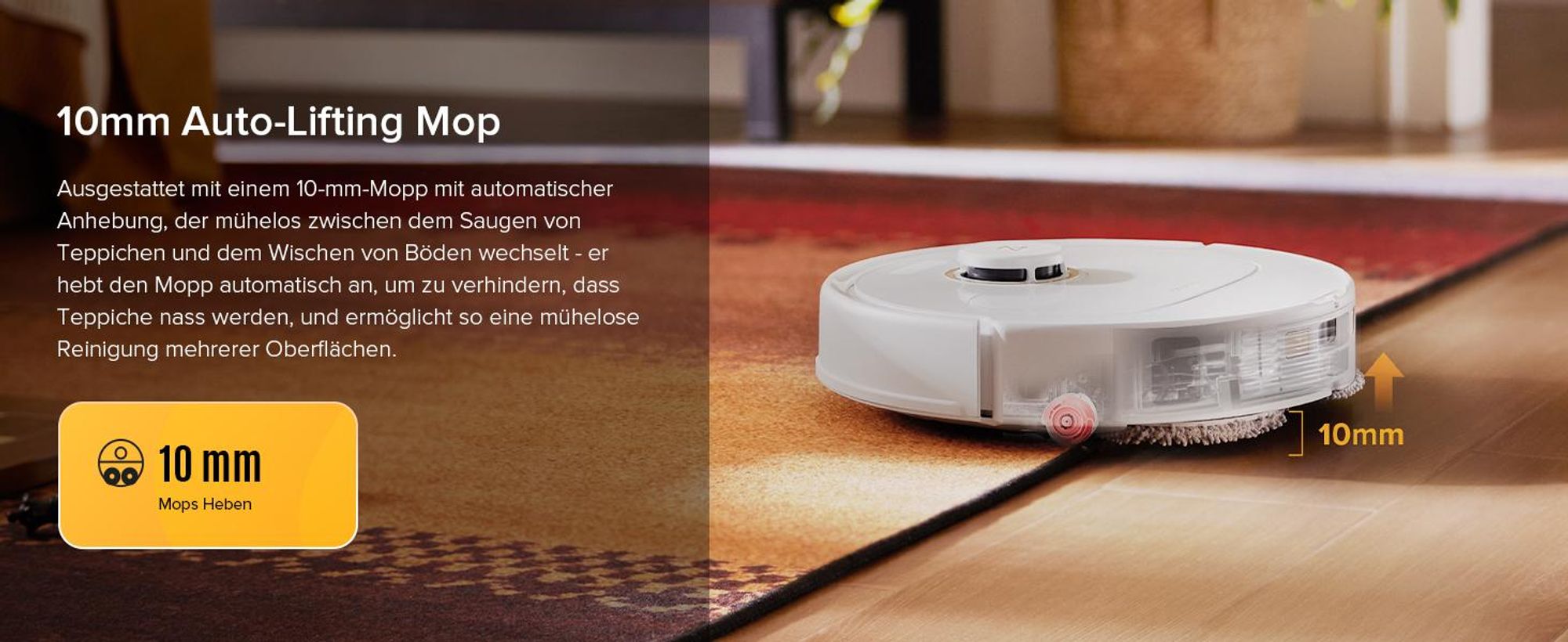 Roborock Qrevo S5V Staubsauger Roboter 12.000 Pa,(Upgrade von S7 Pro Ultra/Qrevo) Zero-Tangle System, Multifunktions-Dock, Warmlufttrocknung