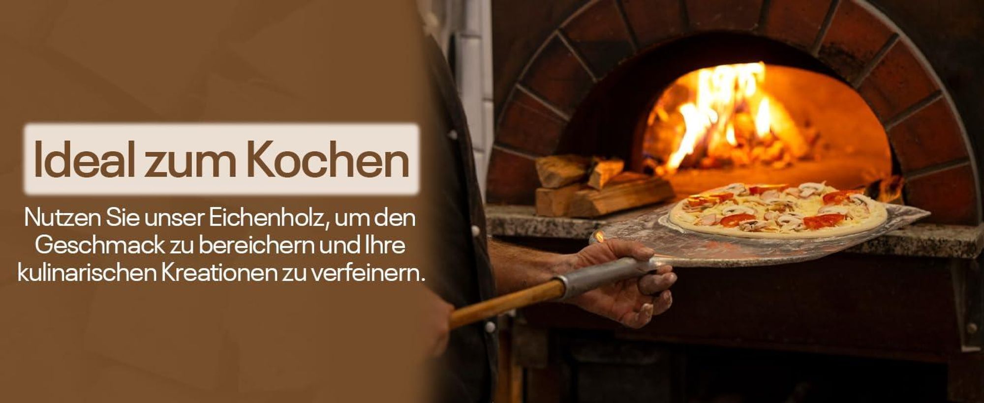 Eichenbrennholz, 100% Eiche, Brennholz 33 cm-30 kg