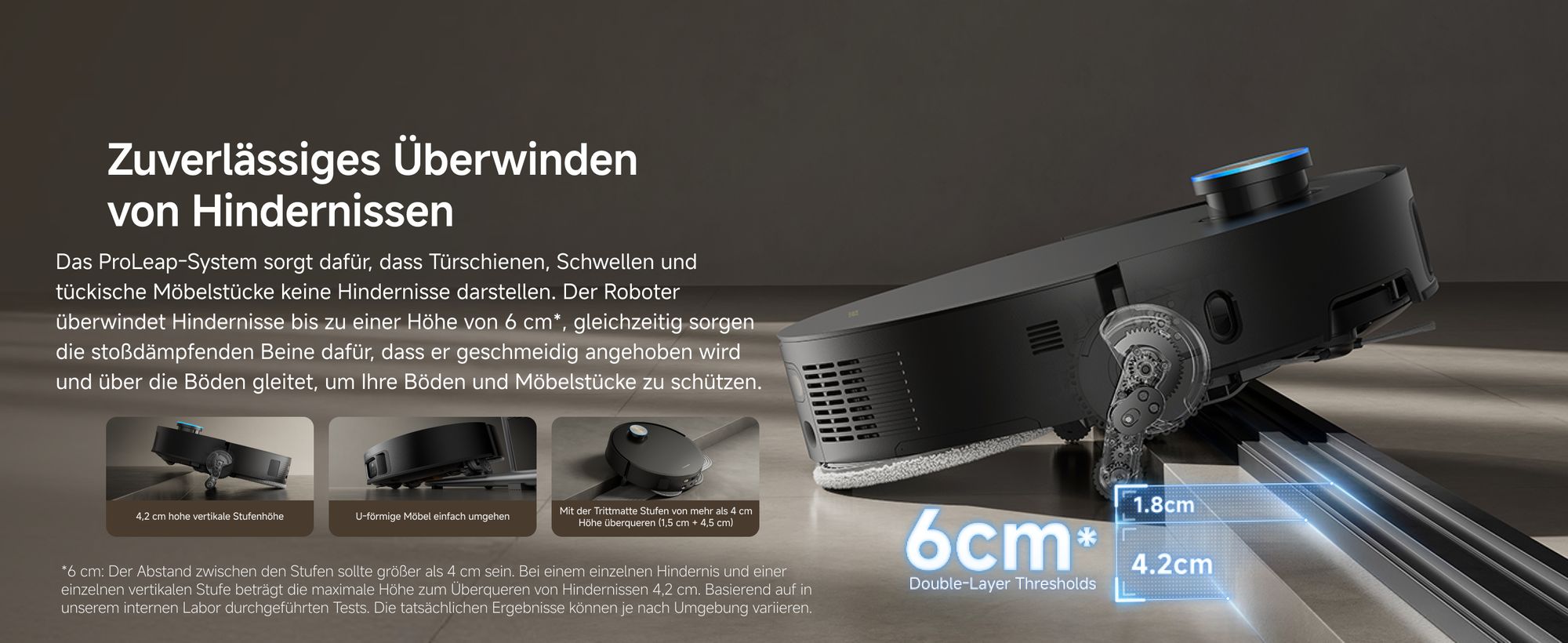 DREAME X50 Master Staubsaugerroboter mit 24,9cm Basisstation,Automatisches Nachfüllen＆Entleeren,Nachlaufsystem,AI Hindernisvermeidung,20000Pa, Schwarz