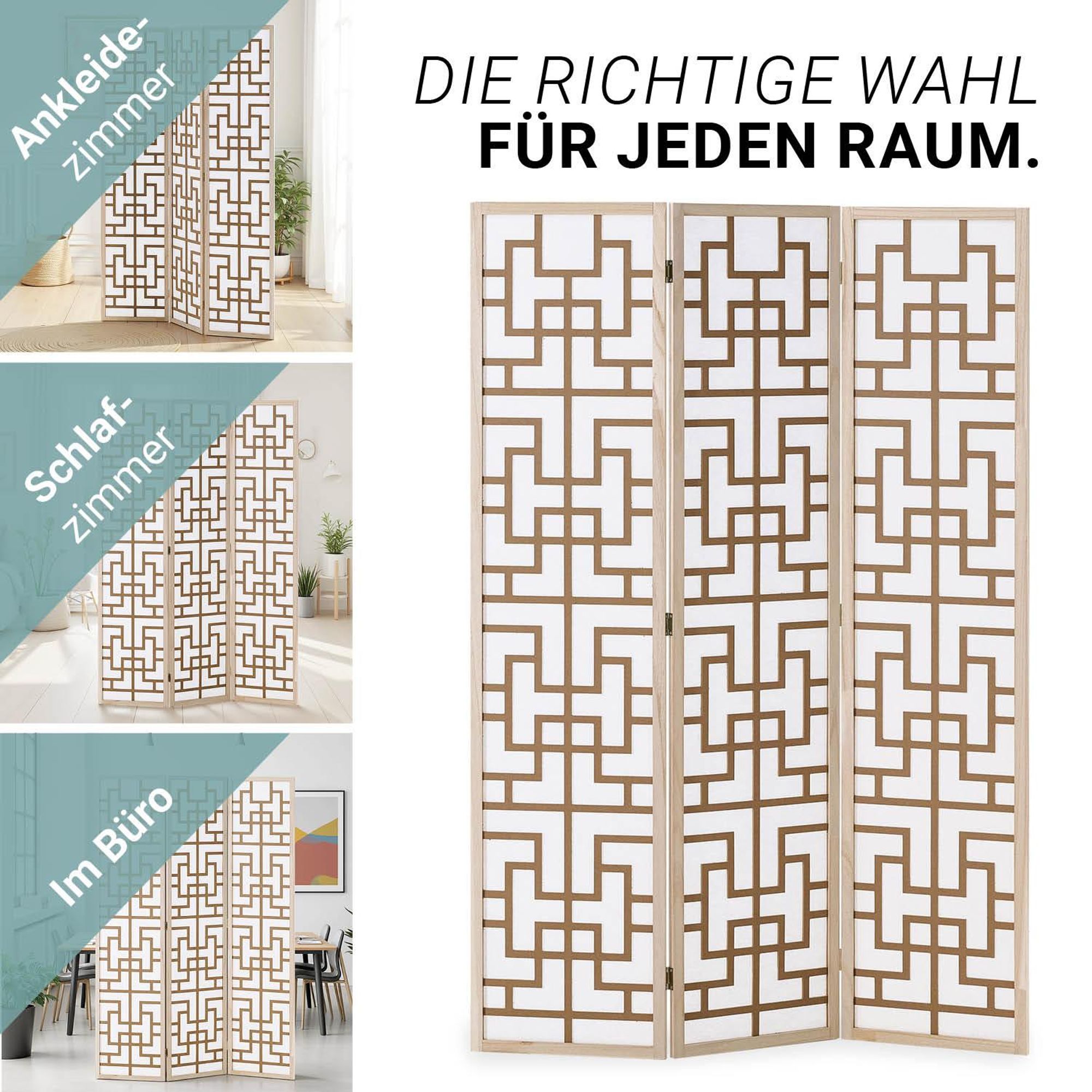 Der Raumteiler ist ein Highlight in jedem Raum. Egal ob Ankleidezimmer, Schlafzimmer oder Büro.