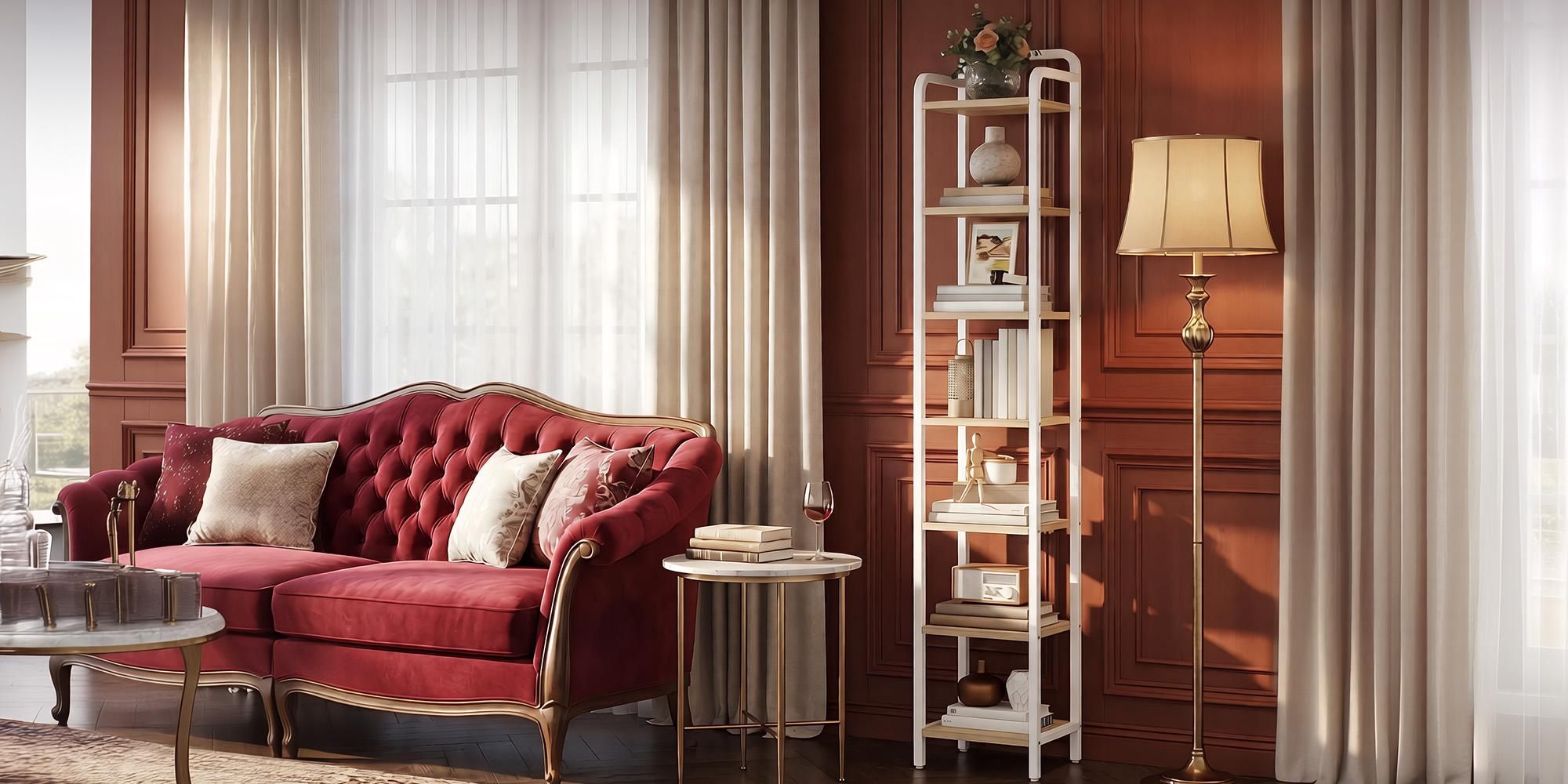 Schmales Regal 7 Ebenen, 30 x 33 x 195,5 cm, Weißeiche-Weiß | Bücherregal, Standregal, Eckregal, für Büro Wohnzimmer Schlafzimmer Küche