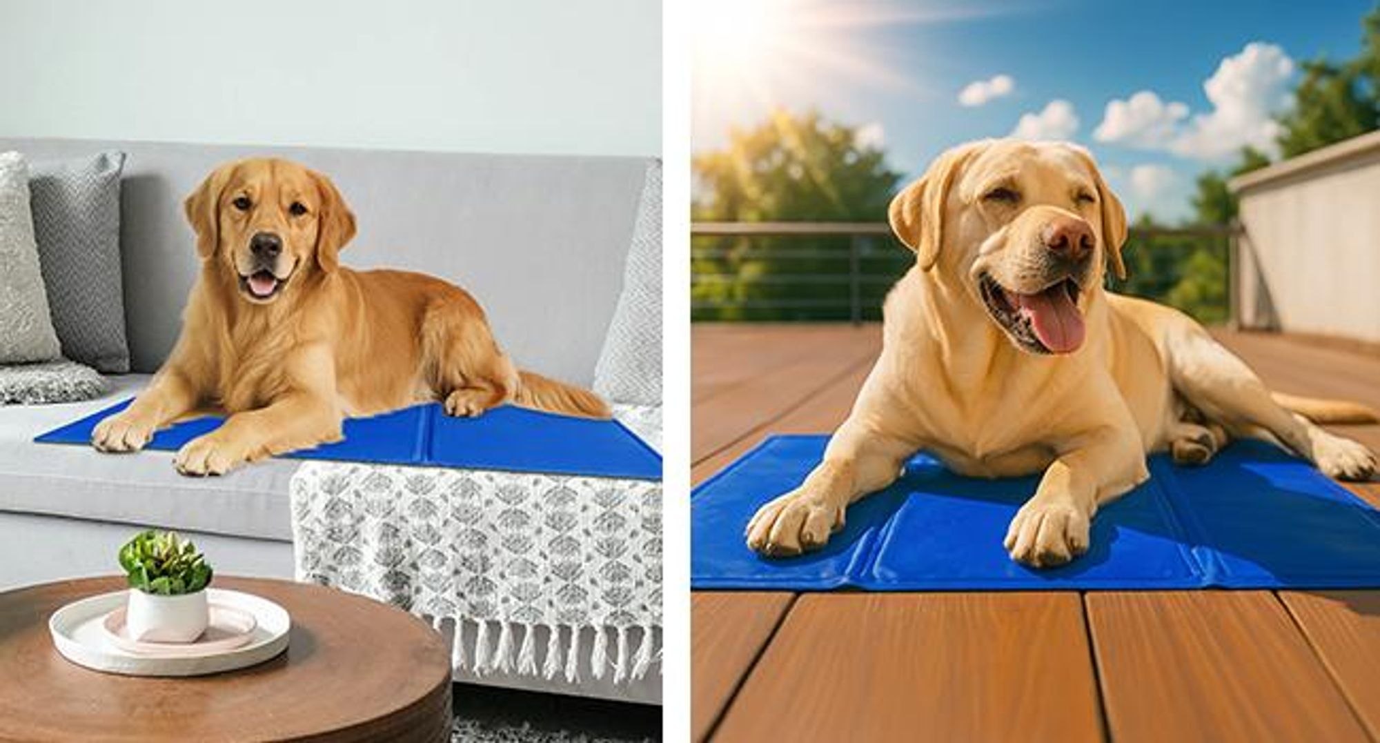 KRUMAD Kühlmatte Hund XXL 110x70cm, selbstkühlend, Gelmatte, faltbar, wasserdicht, ungiftig, ideal für große Hunde, Reisen, Sommer