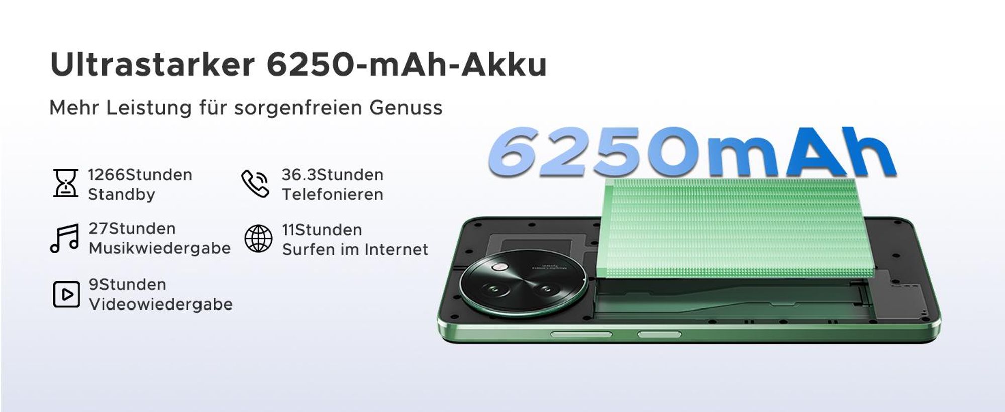 DOOGEE Note59 Pro Smartphone Handy, Android 16, 6,75" 120Hz, 6250mAh Akku, 32GB+256GB, 5G, 16MP, NFC, Fingerabdruck, ohne Vertrag