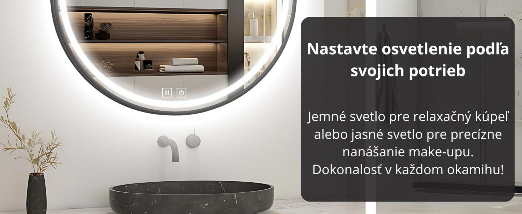 kúpeľňové zrkadlo okrúhle s rámom - stmievateľné - nástenné zrkadlo - 60 cm - bez zahmlievania stmievateľné 3 v 1