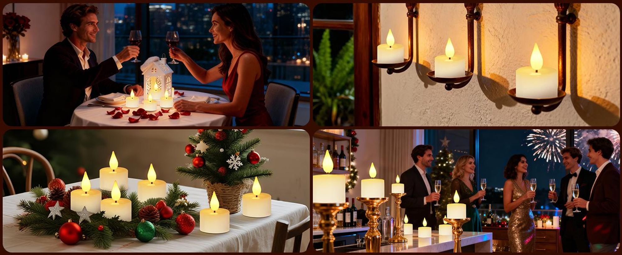 12er Teelichter Wiederaufladbar, mit Fernbedienung Ladestation, Aufladbare LED Teelichter Kerzen Flackernd, Timer, für Party Zimmer Weihnachten Deko