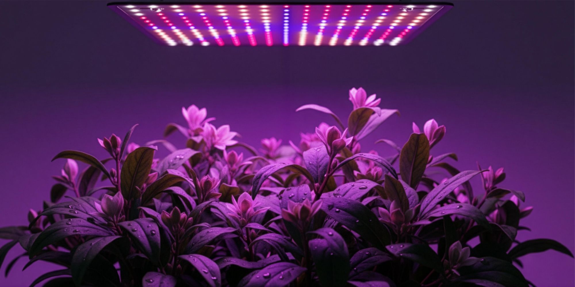 LED Pflanzenlampe 1000W Vollspektrum Panel, 225 LEDs Grow Light für Gemüse & Blumen, Ultra-Slim Pflanzenlicht 36W, EVI TECH UV LED Slim
