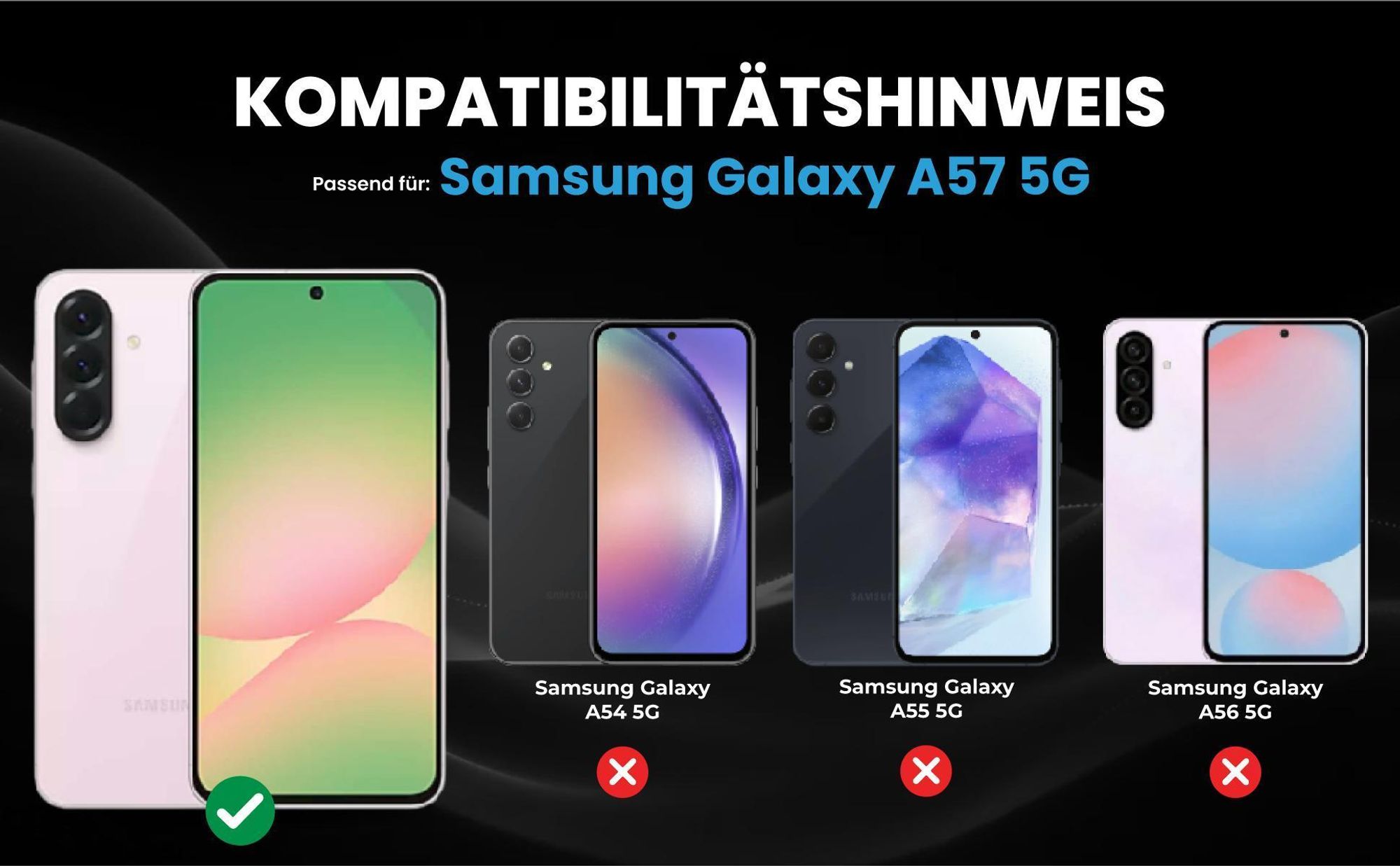 Kompatibilitätshinweise Hülle für Samsung Galaxy A57 5G