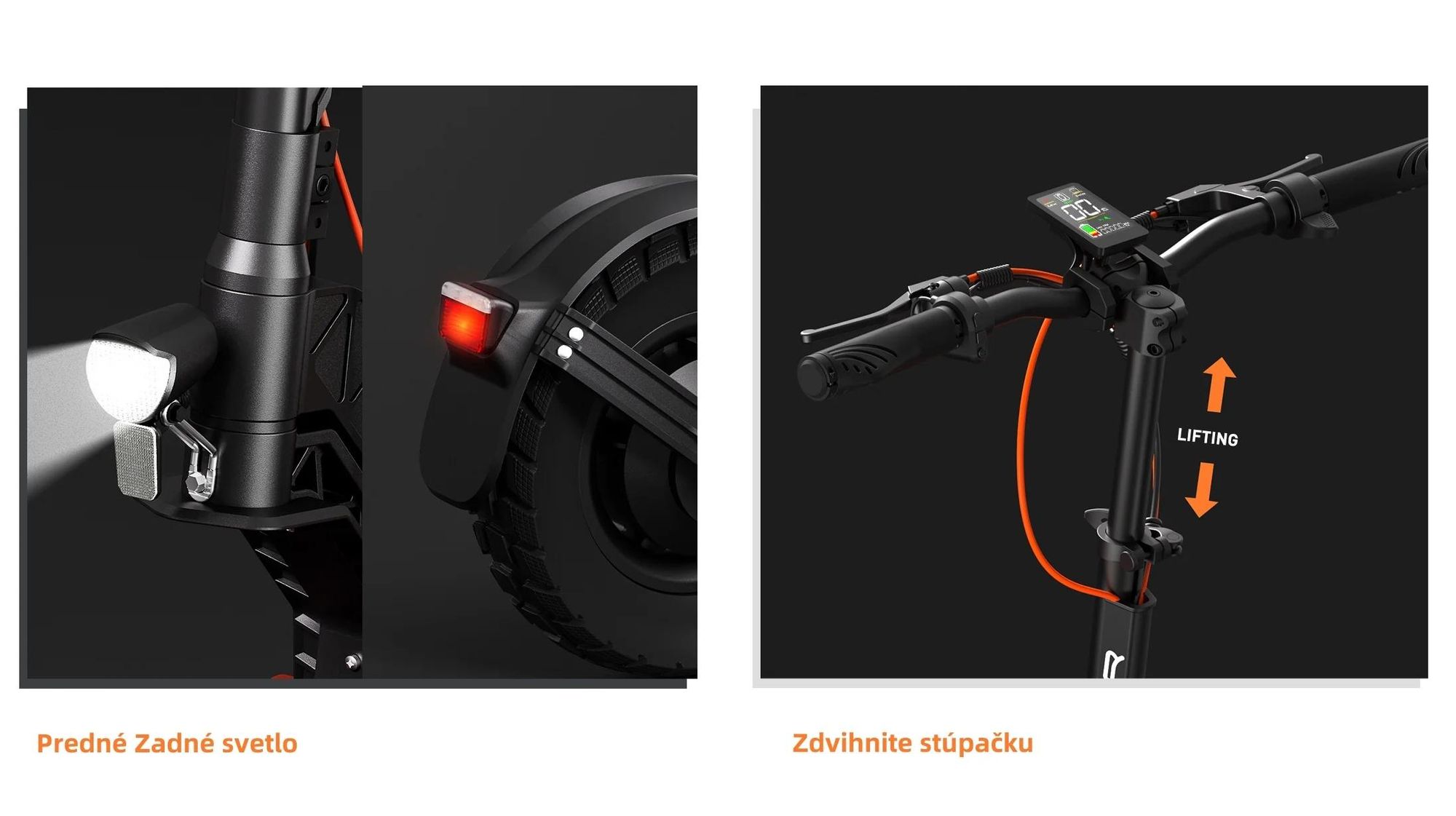 Elektrický Kolobežka JOYOR S5 S Certifikátom ABE - 500W Motor 48V13AH Batéria 45KM Dojazd Kotúčová Brzda - Čierna