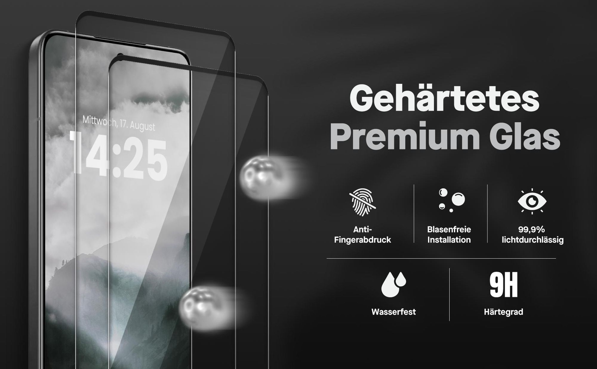 2x Displayschutz aus 9H Glas für Xiaomi Redmi Note 15 Pro in passgenauem Design