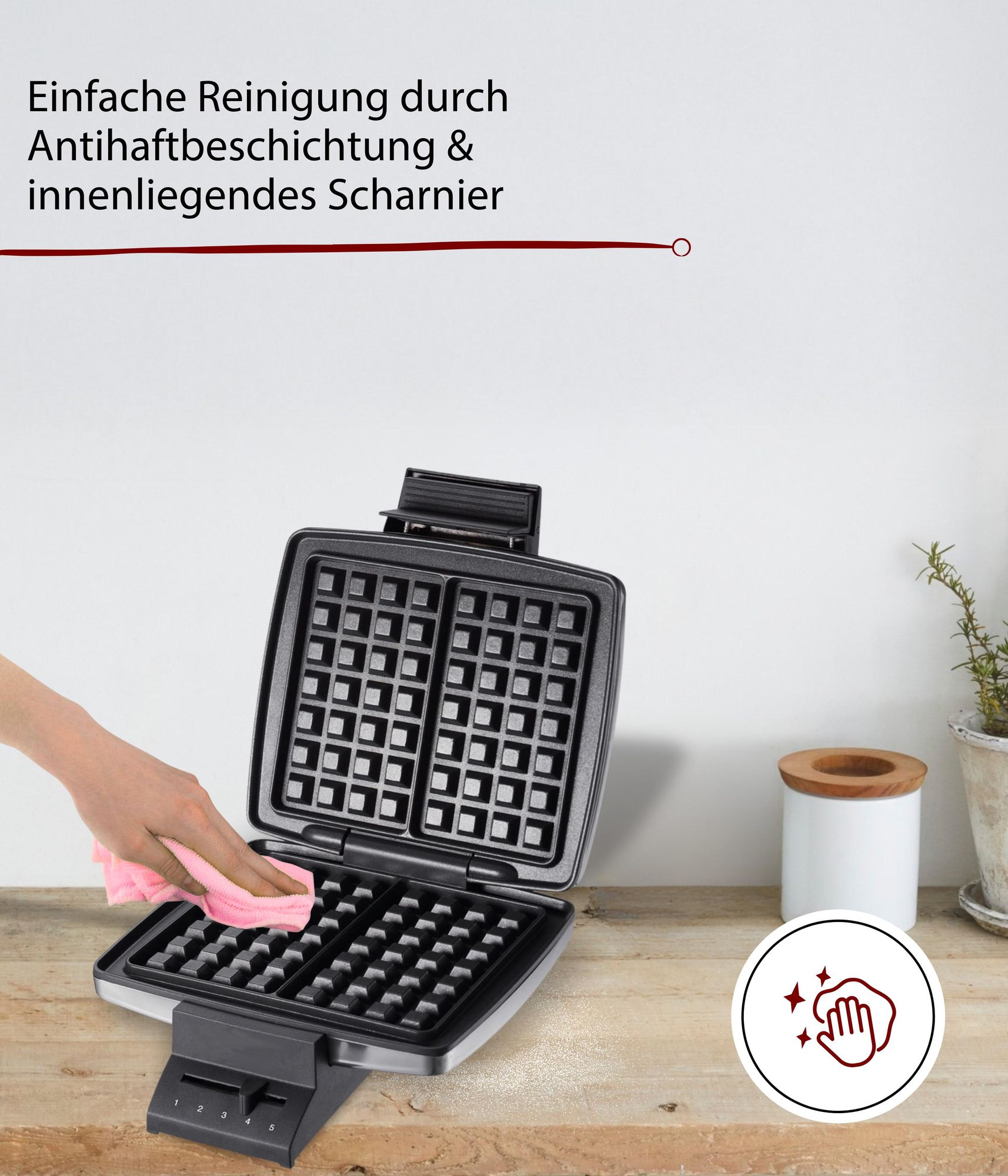 Mit einem feuchten Tuch reinigen