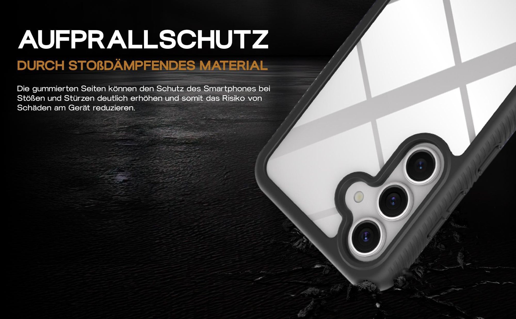 Schwarze 360 Grad Hülle für Samsung Galaxy S25 mit Aufprallschutz