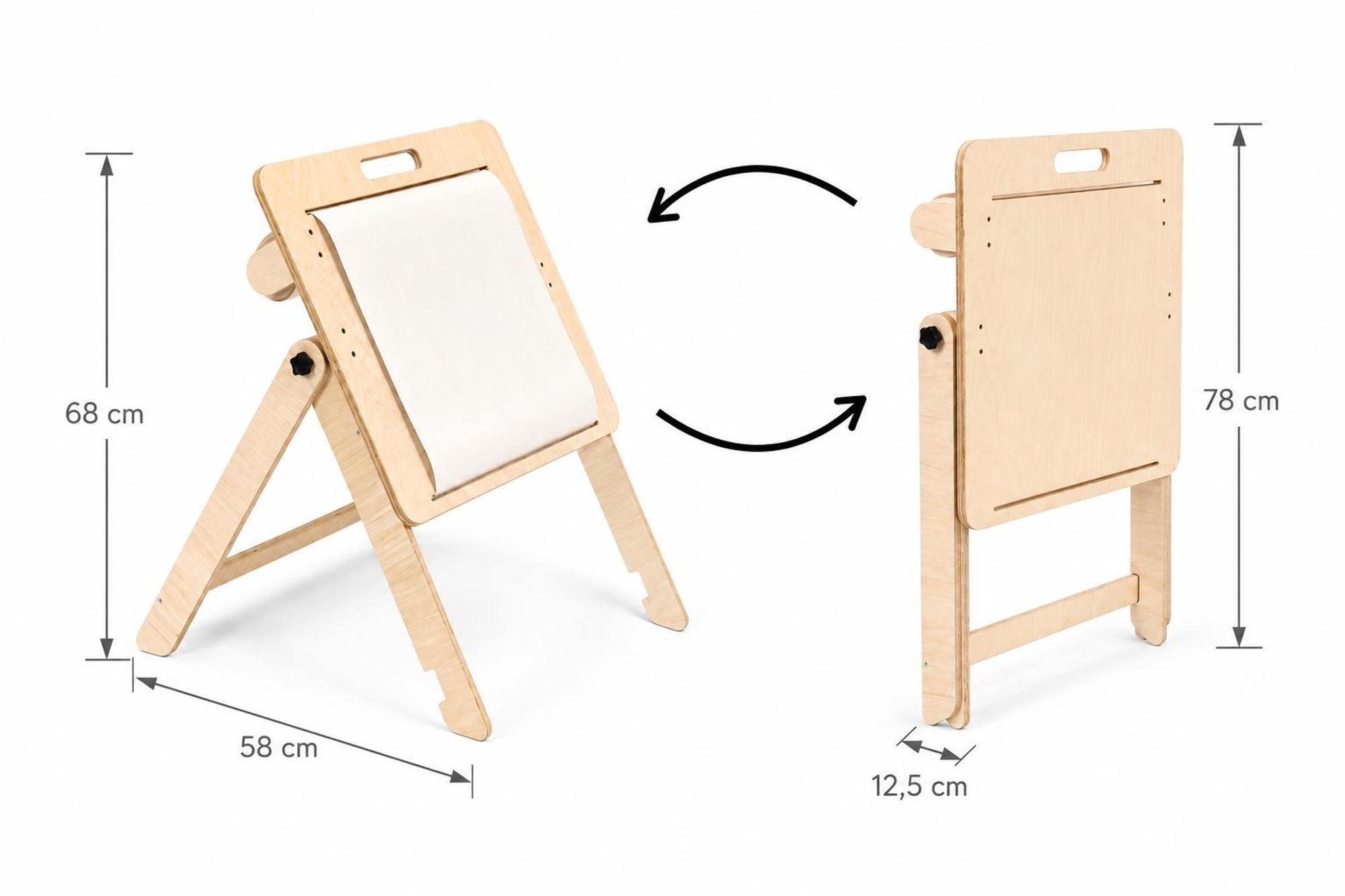 2-in-1 Kindermaltisch und Maltafel mit Papierrolle, klappbarer Zeichentisch für Kinder - leg&go