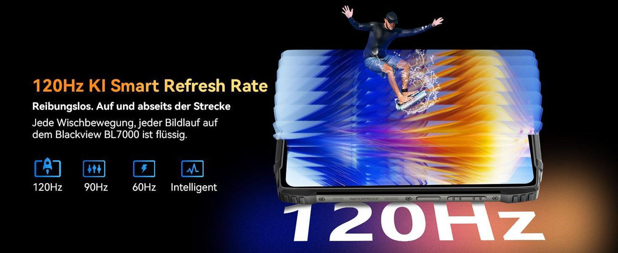 Blackview BL7000 5G Outdoor Handy 2025, 24GB+256GB/2TB Smartphone Ohne Vertrag, 6.78"FHD+,7500mAh,IP69K Wasserdicht,120Hz, Baustellenhandy,50MP+32MP