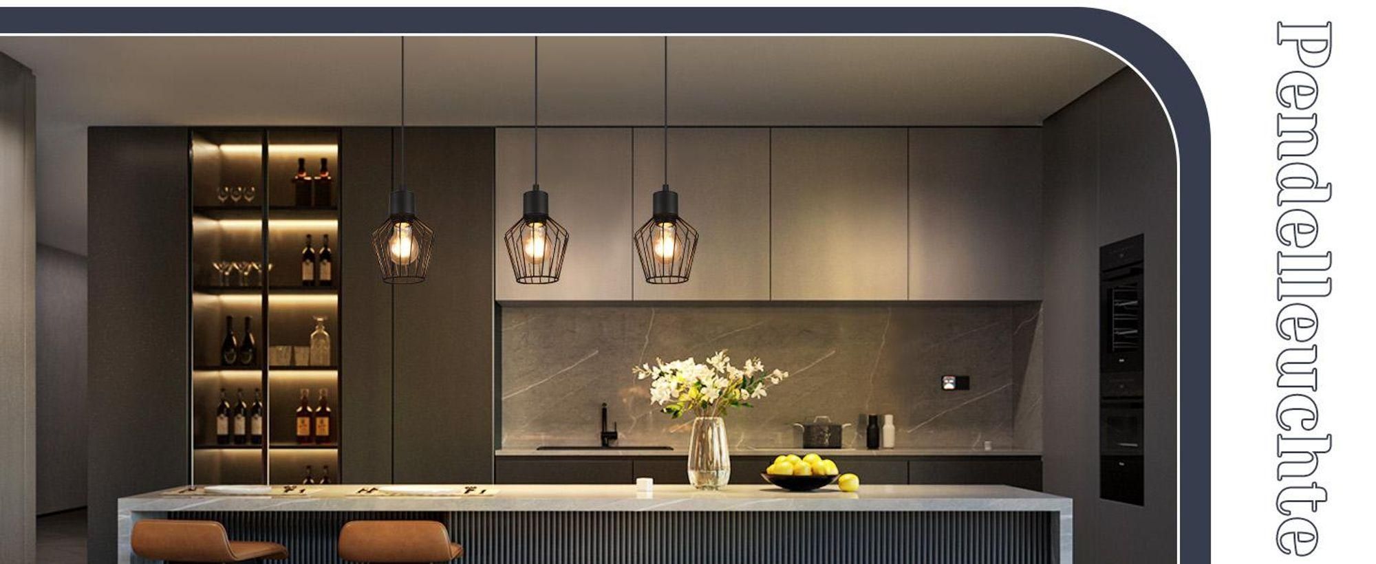 ZMH luce a sospensione nero 1 fiamma tavolo da pranzo luce a sospensione - lampada a sospensione E27 paralume in metallo lampada a sospensione industriale soggiorno lampada per cucina camera da letto caffè