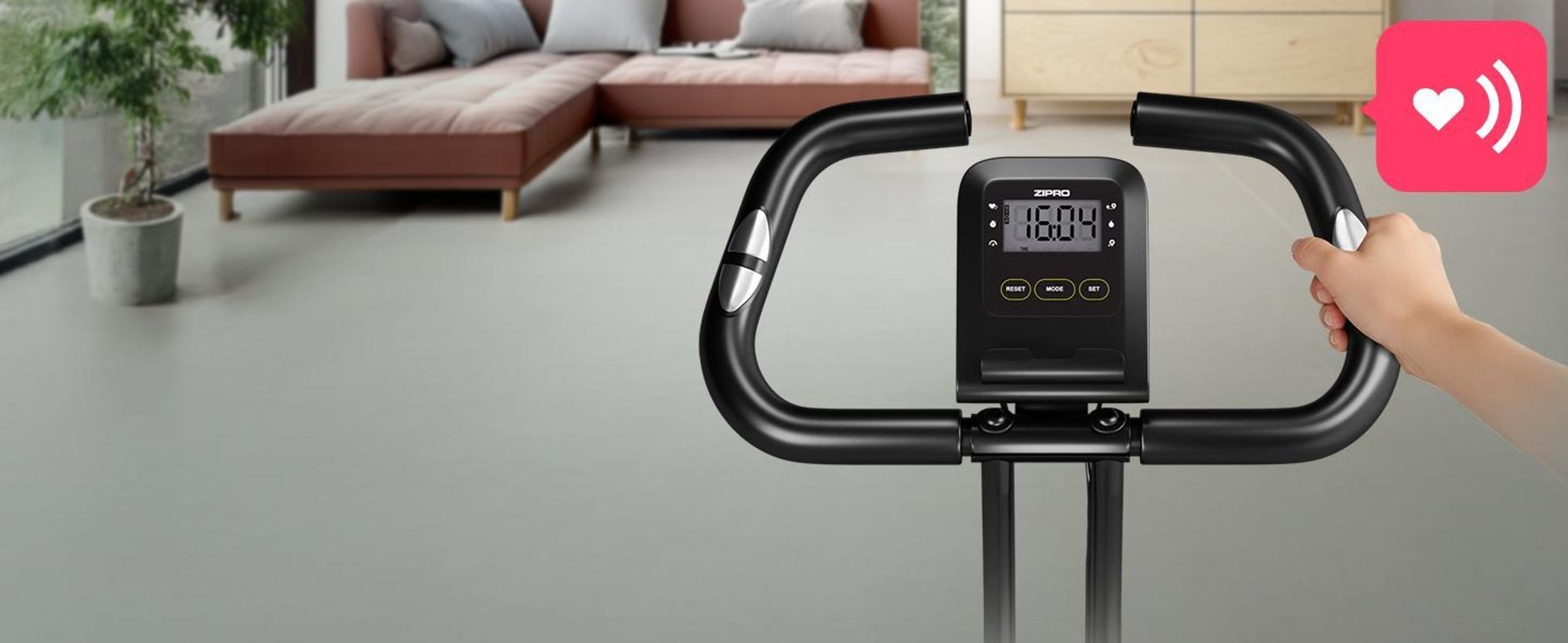 ZIPRO Cyclette Eclipse X Cyclette pieghevole salvaspazio Ergometro magnetico Bicicletta fitness Attrezzo cardio fitness Pulsazioni Silenziosa Anziani 110 kg