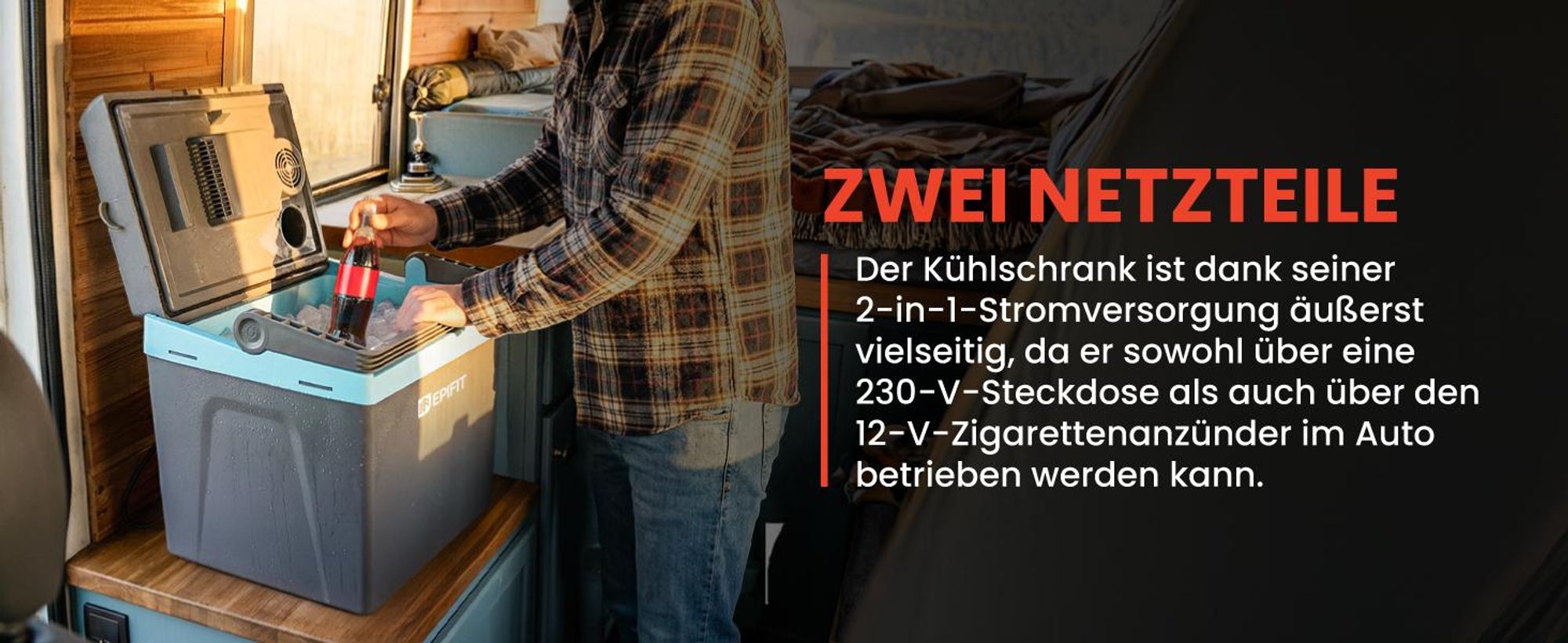 Mobiler Kühlschrank 25L mit Kühl- und Warmhaltefunktion bis 65°