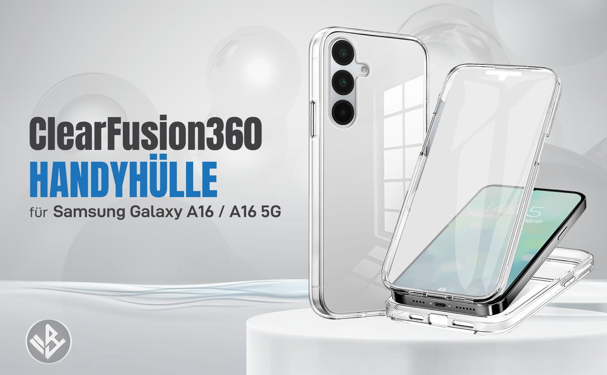 Transparente 360 Grad Hülle für Samsung Galaxy A16 / A16 5G mit Kameraschutz